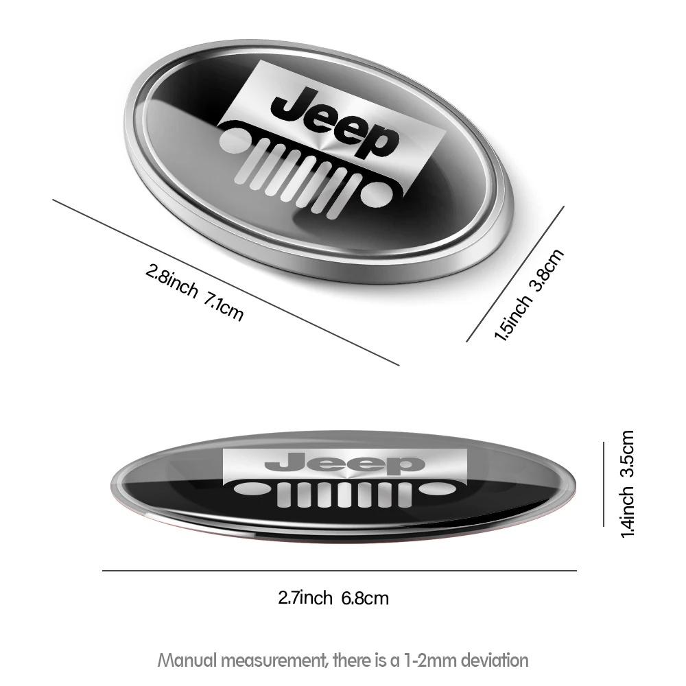 AIB3 3D Car Logo Decorative Sticker Body Trunk Emblem Decal for Jeep Renegade Wrangler JK JL Grand Cherokee Compass Car Accessories