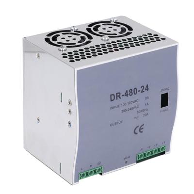 Блок питания AC-DC 480 Вт Одноканальный Монтаж на DIN-рейку Импульсный блок питания DC 100‑120 В переменного тока 200‑240 В переменного тока 24 В
