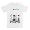 Принтованная мужская футболка группы WEEZER — это ретро-наряд из 100% чистого хлопка в стиле рок с круглым вырезом и короткими рукавами.