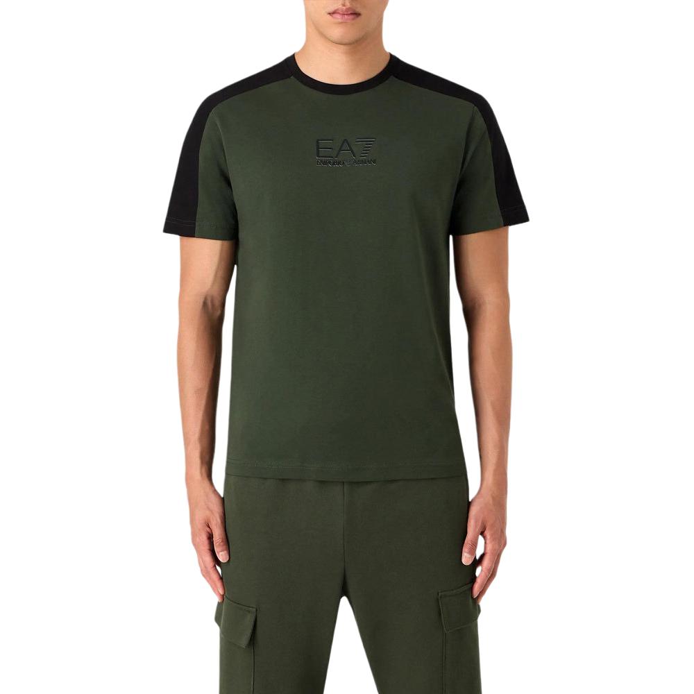 Emporio Armani Мужская футболка с коротким рукавом Color Block с логотипом, топ 6RPT15-PJ02Z-1845