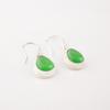 Green Cat's Eye Gemstone 925 Sterling Silver Jewelry Light Weight Earrings 1.40" EE-9-43