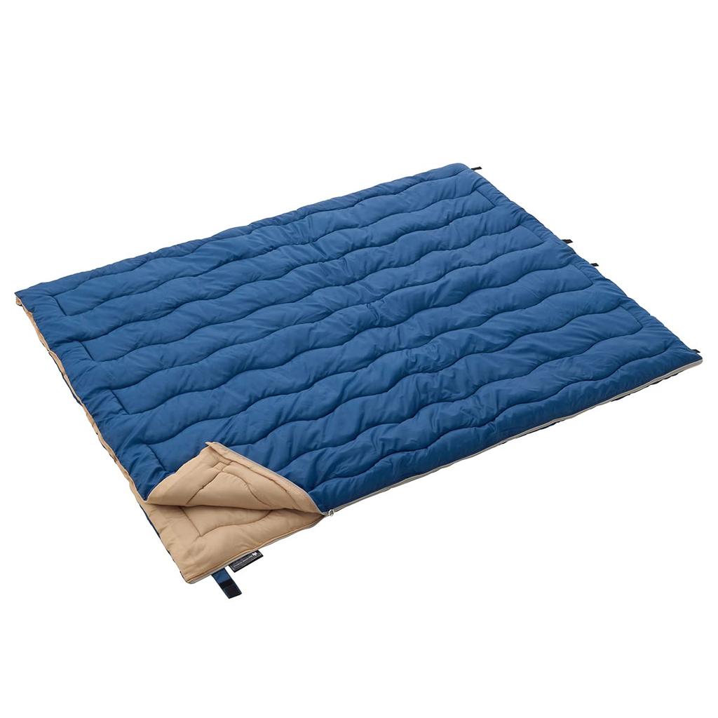 Logos Antibacterial and Odor-Resistant Washable Domir Sleeping Bag, Size 0, Blue (Approx. 80cm Wide x 190cm Deep)