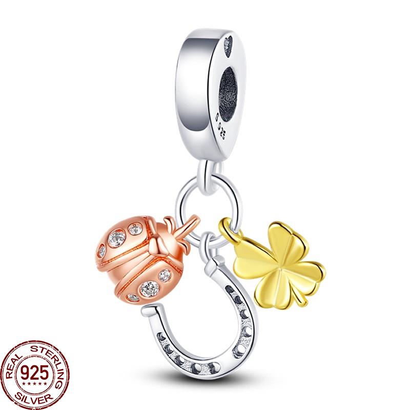 Animal Collection Dangle 925 Sterling Silver Pave Monkey Charm Beads Fit Original Bracelet DIY Jewelry Making For Women