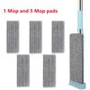 Newest Microfiber Flat Mop Hand Free Squeeze Cleaning Floor Mop with Washable Mop Pads Lazy Mop Household Cleaner Tools 2024