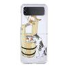 Прозрачный чехол для телефона Samsung Galaxy Z Flip 3 4 5 6 7 Жесткий складной ПК Z Flip3 Flip4 Чехол-защита Кот Рыбалка