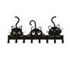 Cute Cat Key Holder Wall Mounted Entryway Coat Hook Rack Space-Saving Animal Decor with Multi-Hooks for Keys Hats Scarves