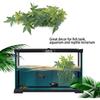 Green Artificial Plant Fake Leaves Aquarium Fish Tank Reptile Terrarium Ornaments Decor
