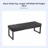 Upholstered Long Bench Light Luxury design Padded Bench with Metal Legs Minimalist Design Thick Comfortable pad for Entryway