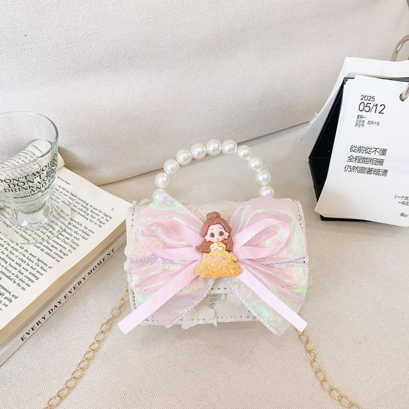 Элегантная маленькая женская сумка через плечо с бантом, модный ремешок-цепочка, универсальный кошелек для детей