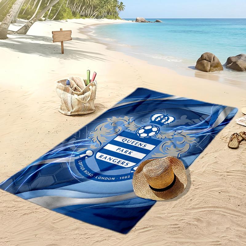 Queens Park Rangers Football Print Beach Towel, Large Soft Quick Dry Towel for Beach Camping Swimming