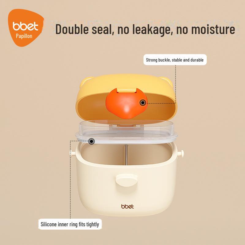 Портативная коробка для детского питания и сухого молока с отдельными слоями для использования на открытом воздухе