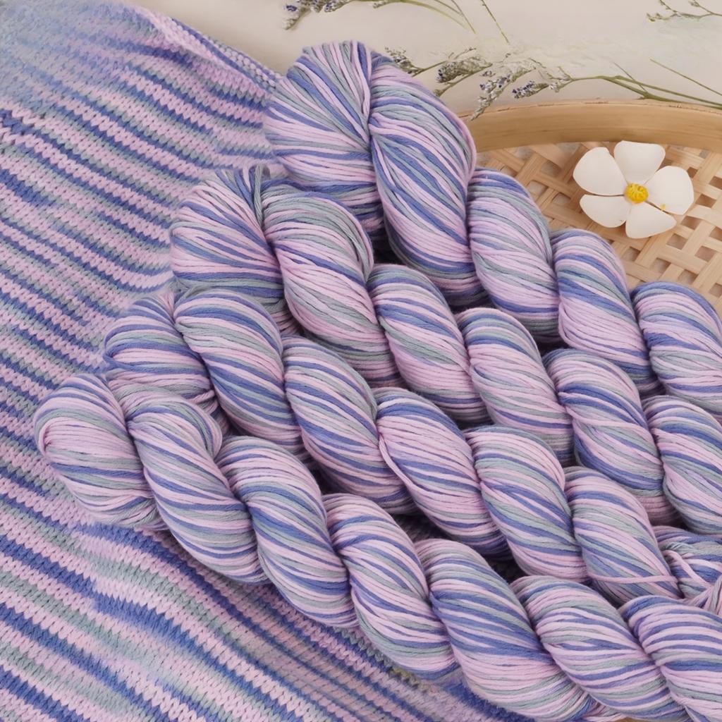 4-Pack Cotton Yarn 200g (4x50g ) Breathable Soft Woven Thread for Knitting Crochet Mixed Colors Lightweight for Sweaters Yarns