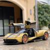 Масштаб 1/22 Huayra Dinastia Supercar, литая под давлением модель автомобиля, игрушечный автомобиль с выдвижным механизмом, звуком и светом для детей, коллекция подарков для мальчиков и девочек