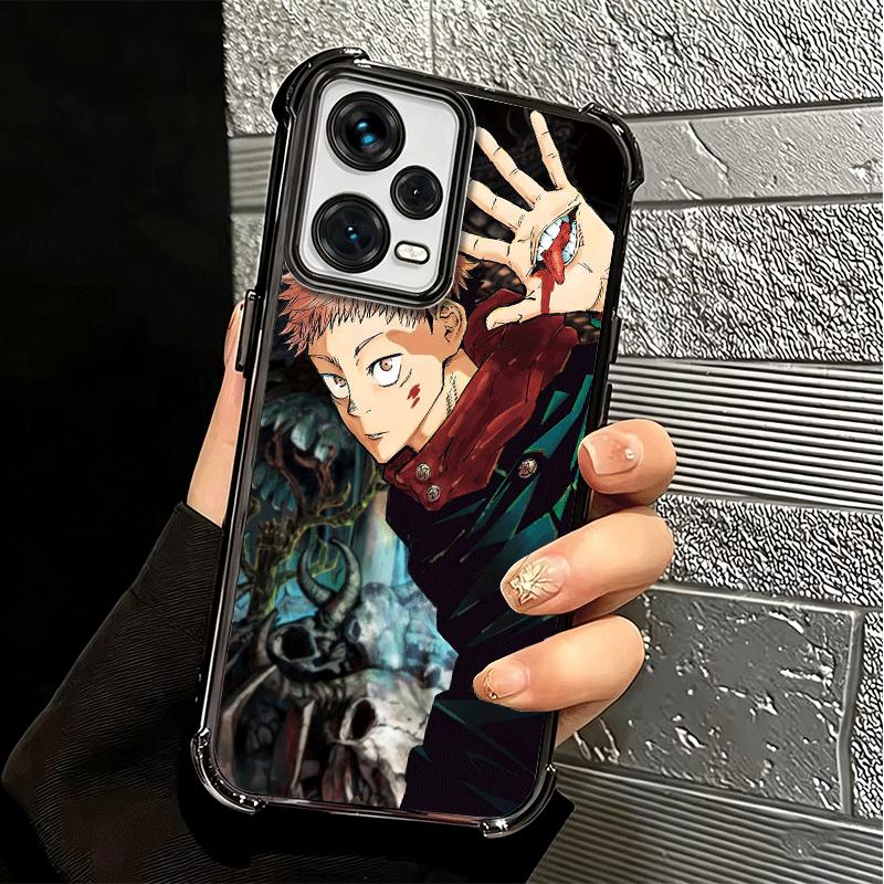 Аниме Итадори Юдзи JUJUSU Покрытие Чехол для телефона Для Xiaomi Redmi Note 14 15 Pro Plus 13 12 11 11S 11T 10 9S 9 5G Защита от падения Airbag
