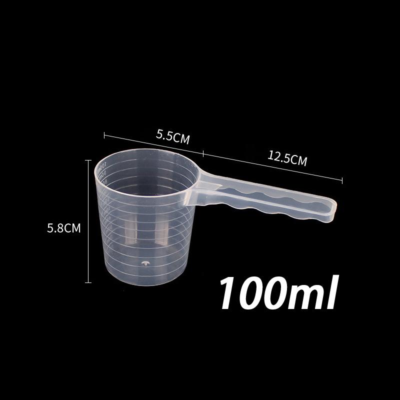 Clear Scale Pet Food Measuring Spoon Plastic for Cat Dog Accurate Feeding Portion Control for Home Use