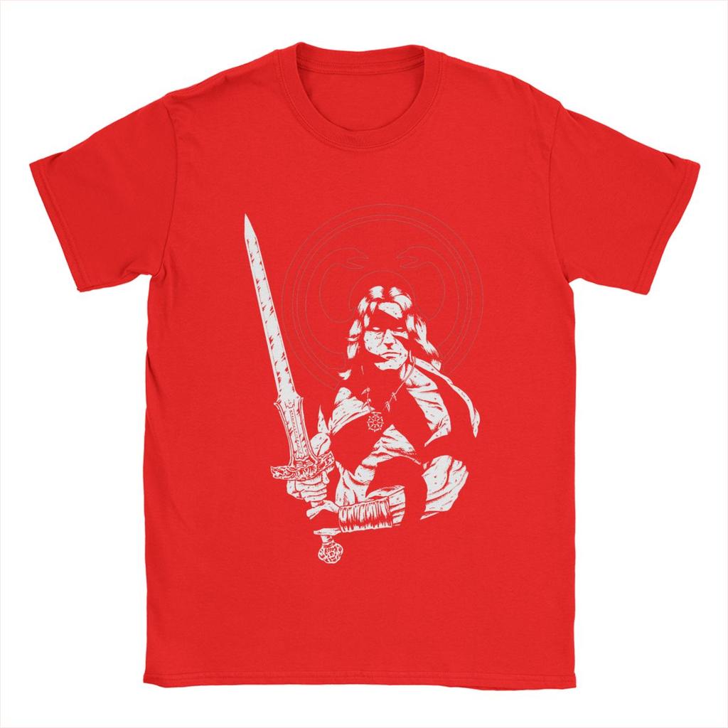 Конан-варвар Мужская футболка Новинка Футболка с коротким рукавом и круглым вырезом Футболки из чистого хлопка Новое поступление Топы