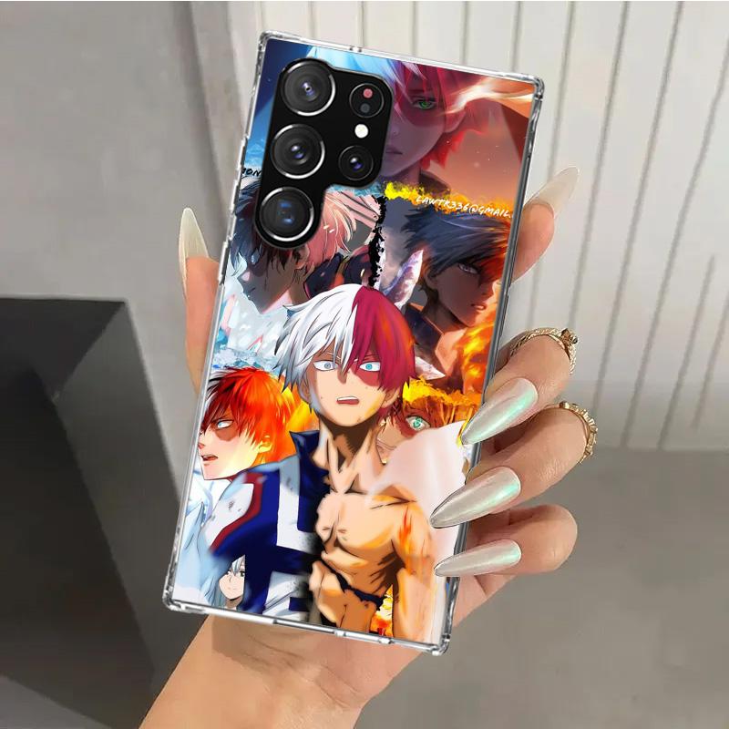 Чехол для телефона My Hero MHA Тодороки Шото для Samsung Galaxy S26 S24 S23 Ultra S25 Edge S22 S21 Plus S20 FE + Мягкий чехол с принтом Funda