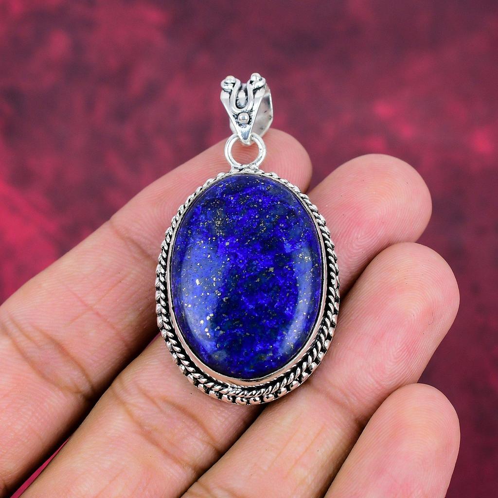 Lapis Lazuli, Tanzanite Pendant Handmade Gemstone Jewelry, 925 Solid Sterling Silver Pendant ,Unique Design Jewelry Pendant