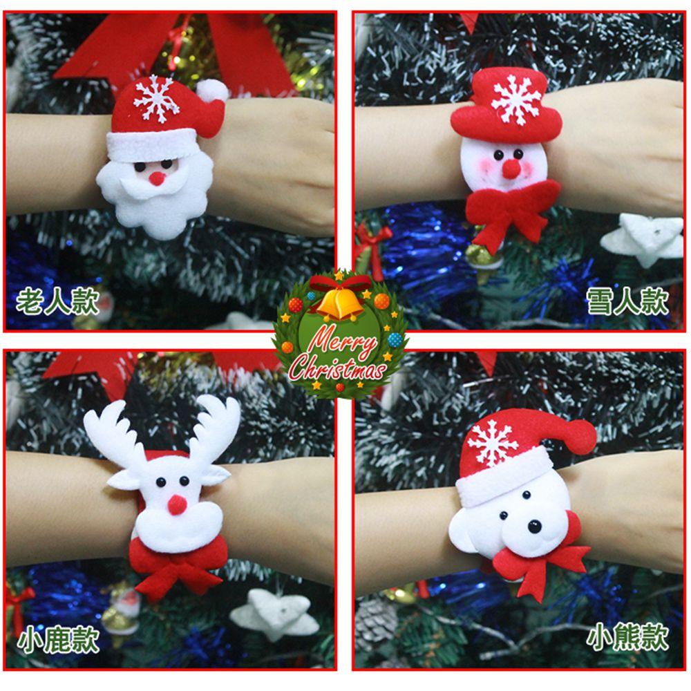 Bear Children Toys Xmas Gift Snowman Santa Claus Christmas Wrist Strap Patting Circle Bracelet