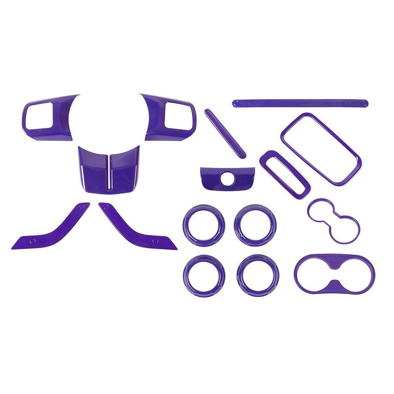 SHINEKA ABS украшение интерьера автомобиля, наклейки, полный комплект отделки, 2/4 дверные аксессуары для Jeep Wrangler JK JKU