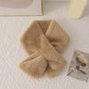 Imitation Animal Hair Scarf Women Solid Color Thickened Plush Versatile Winter Scarf Versatile Style