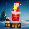 6.89FT Inflatable Toy Santa Chimney Penguin House Xmas Festive Holiday Gift Decoration for Yard Supplie Home Decoration Ornament