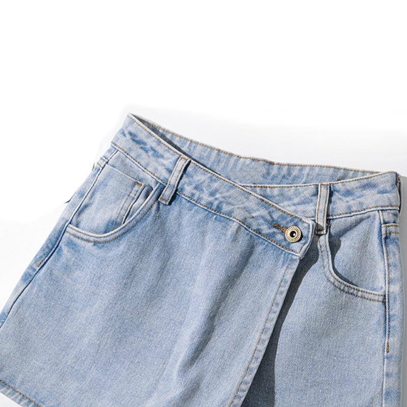 Синяя джинсовая юбка для женщин, летняя, с высокой талией, облегающая, повседневная, трапециевидная, шорты, юбки, винтажная женская одежда 2000 года, большие размеры