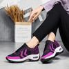 Summer New Square Dance Shoes Women'S Shoes Air Cushion Heightening Shoes Women'S Large Size Fly-Woven Breathable Dance Shoes Outdoor Sports Shoes
