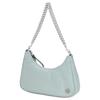 Tory Burch Tb Mercer 22 Spring Summer Silver Chain Double Shoulder Strap Fabric Underarm Bag Shoulder Bag Small Women bags Ceramic-Blue 88885-473