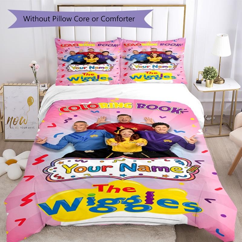 Wiggles Customize Your Name Bedding Set Design for Decorate room Soft Bedding Bedroom Decor Birthday/Christmas Gift Idea