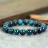 Браслет из натурального камня Голубой Тигровый Глаз, класс А, для женщин и мужчин, 6 мм/8 мм/10 мм/12 мм, гладкий, бусины, подарок на День Святого Валентина для пары