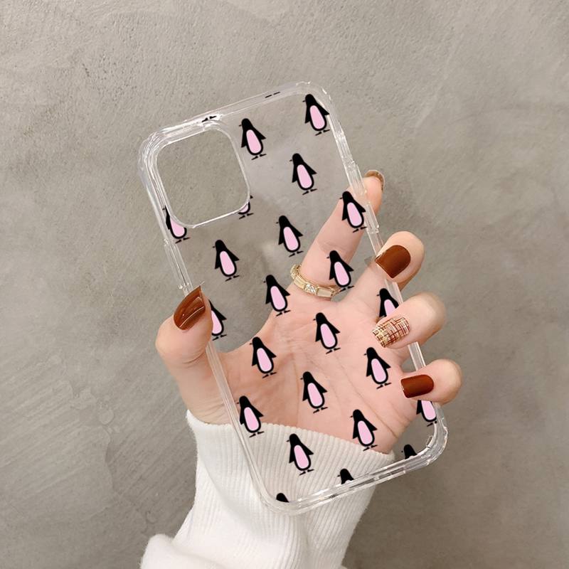 Милый чехол для телефона с изображением пингвина для iPhone 13 11 12 pro XS MAX 8 7 6 6S Plus X 5S SE 2020 XR
