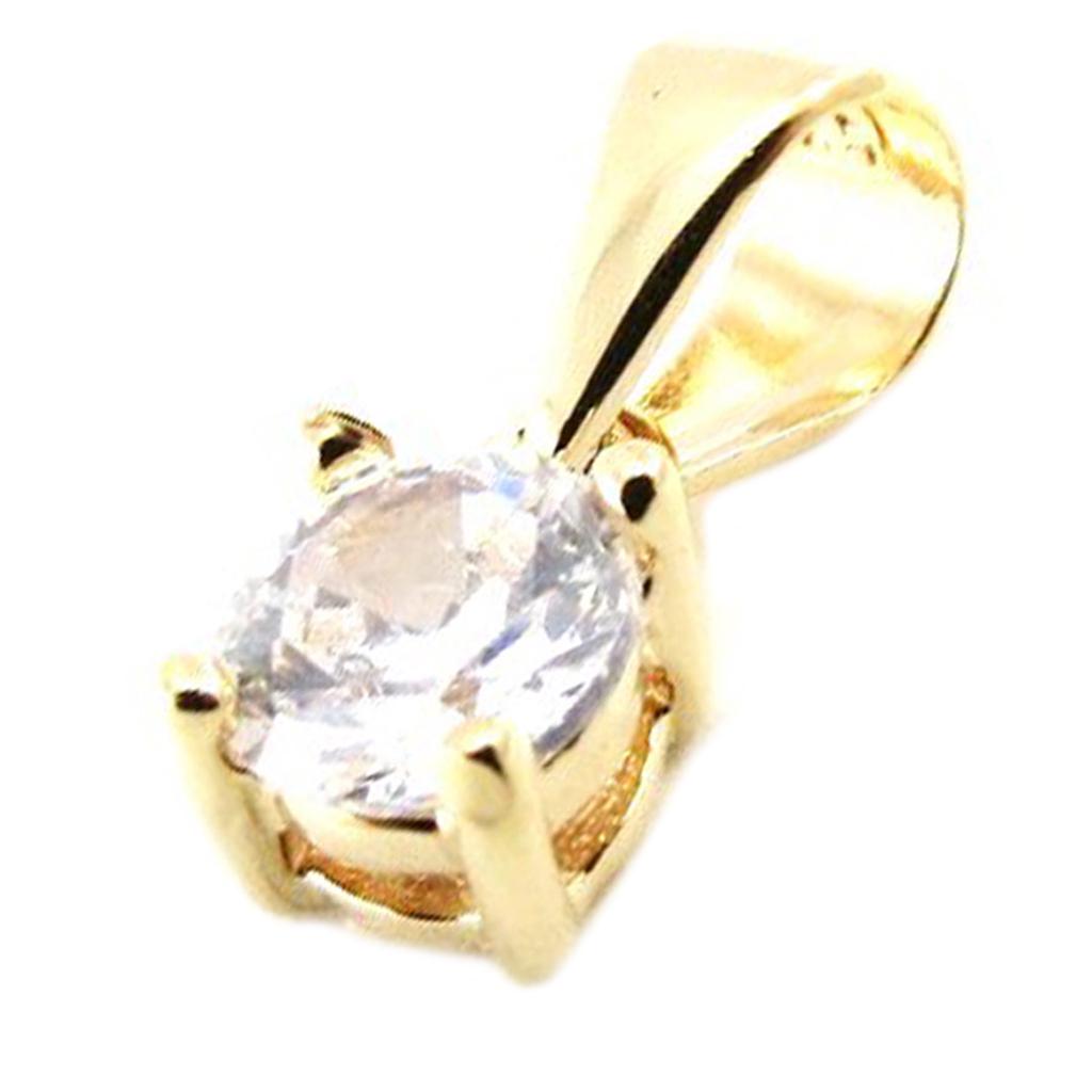 Les Trésors De Lily [G1071] - White Gold Plated 'Essentiel' Pendant