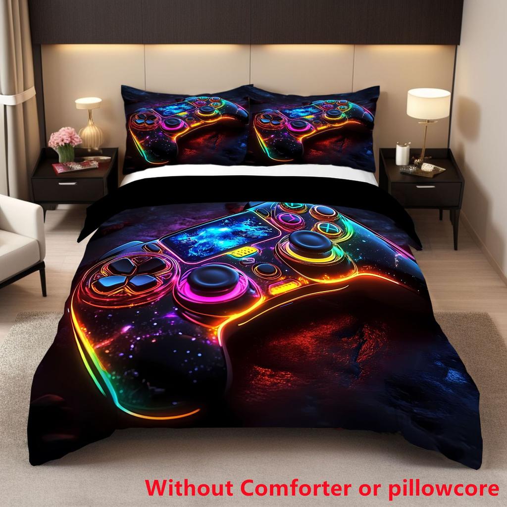 E-Sports Game Colorful 3D Digital Printing Three-Piece Quilt Cover