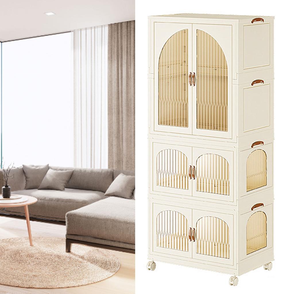 Одежный шкаф для одежды Пластиковый складной монтаж Бесплатная короткая арка для шкафа Дизайн Прозрачный шкаф