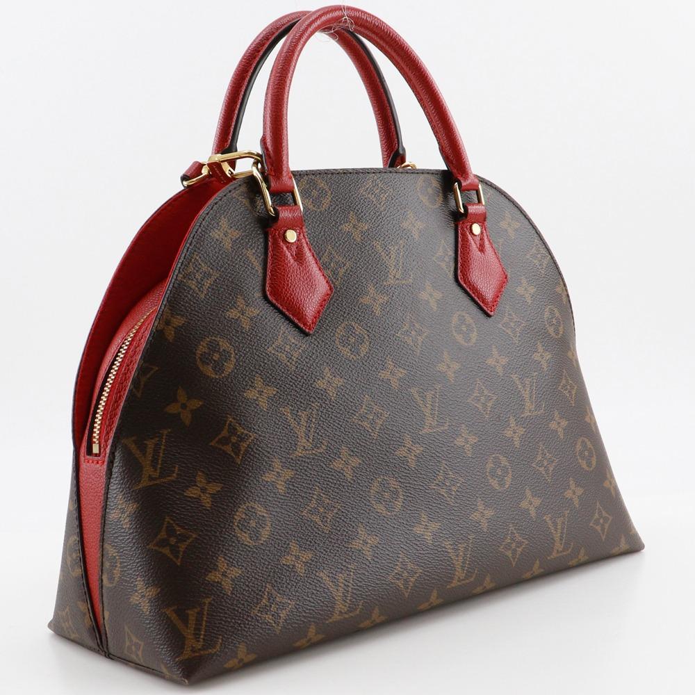 LOUIS VUITTON Almine toe bag Handbag M41779 2WAYShoulder Rouge Brown / red Monogram canvas Women Used