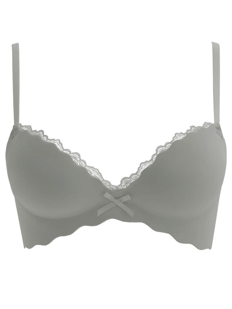 Thin female pure desire one piece seamless display big girl no steel ring sexy bra cover thickened