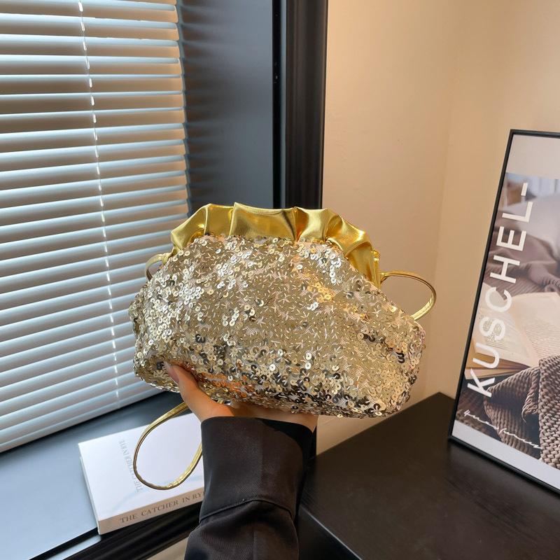 Sequined Banquet Bag Women's Personality Trendy Fashion Women's Shoulder Chain Bag New Handbag Light Luxury