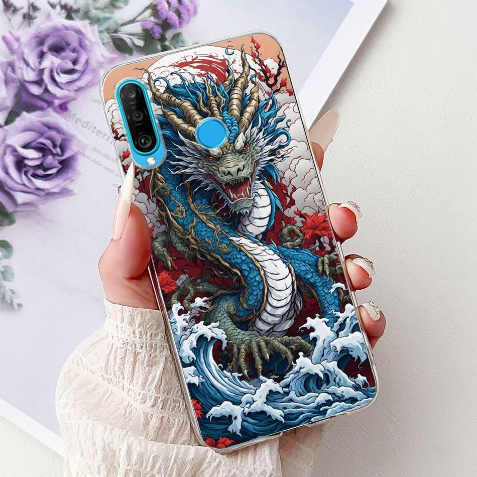 Для Huawei P30 Lite P 30 P30 Pro Крутой Чехол для Телефона с Рисунком Дракона и Тигра Для Huawei P30 P30Pro P30lite Мягкие Силиконовые TPU Чехлы