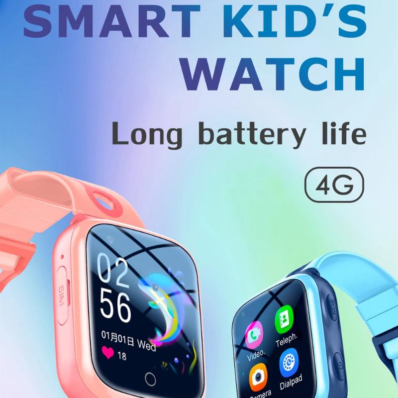 2025 НОВЫЕ 4G Смарт-часы Детские GPS WiFi 1000 мАч Видеозвонок Трекер Местоположения SOS Звонок Обратно Монитор Телефон Часы Смарт-часы Детские Подарки
