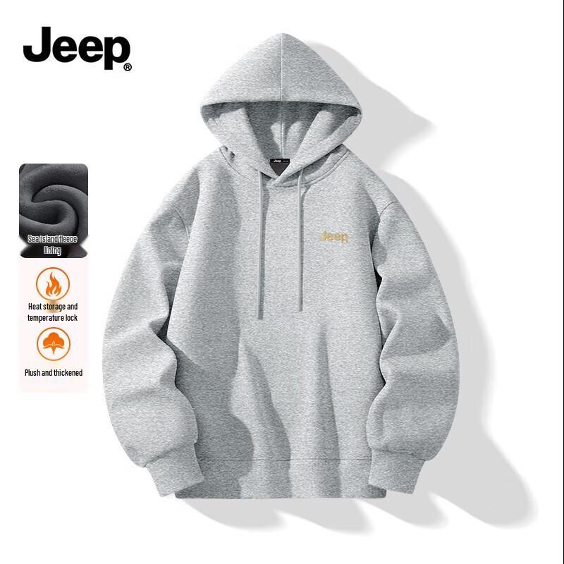 Jeep Мужское худи с флисовой подкладкой, плотное