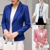 Women One Button Solid Color Lapel Long Sleeve Slim Blazer Coat Suit