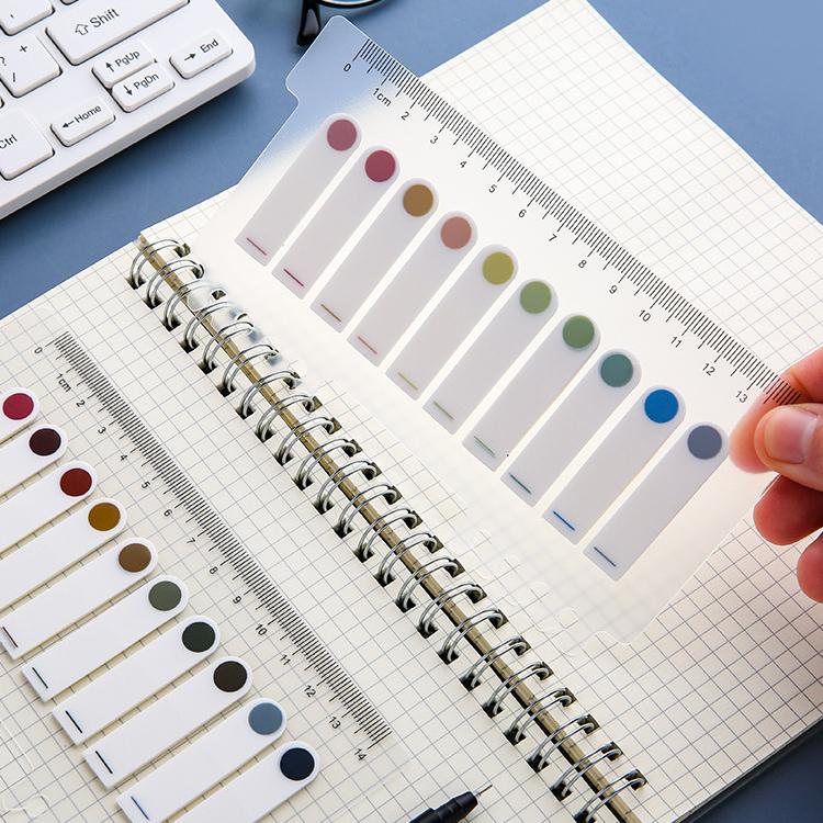 Solid Color Sticky Note Index Label Book Notebook Page Marker Paper Bookmark Tearable Waterproof Stationary Stickers