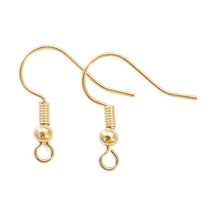 Для изготовления сережек из металла, ручная работа, бисерный крючок для ушей, 50 шт., украшение с круглыми бусинами, аксессуары, материал, бусины