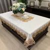 Tablecloth Rectangle Luxury Embroidery Lace Round Table Cover Flower Elegant Hollow Out Table Dining Cloth Table Flag Towels