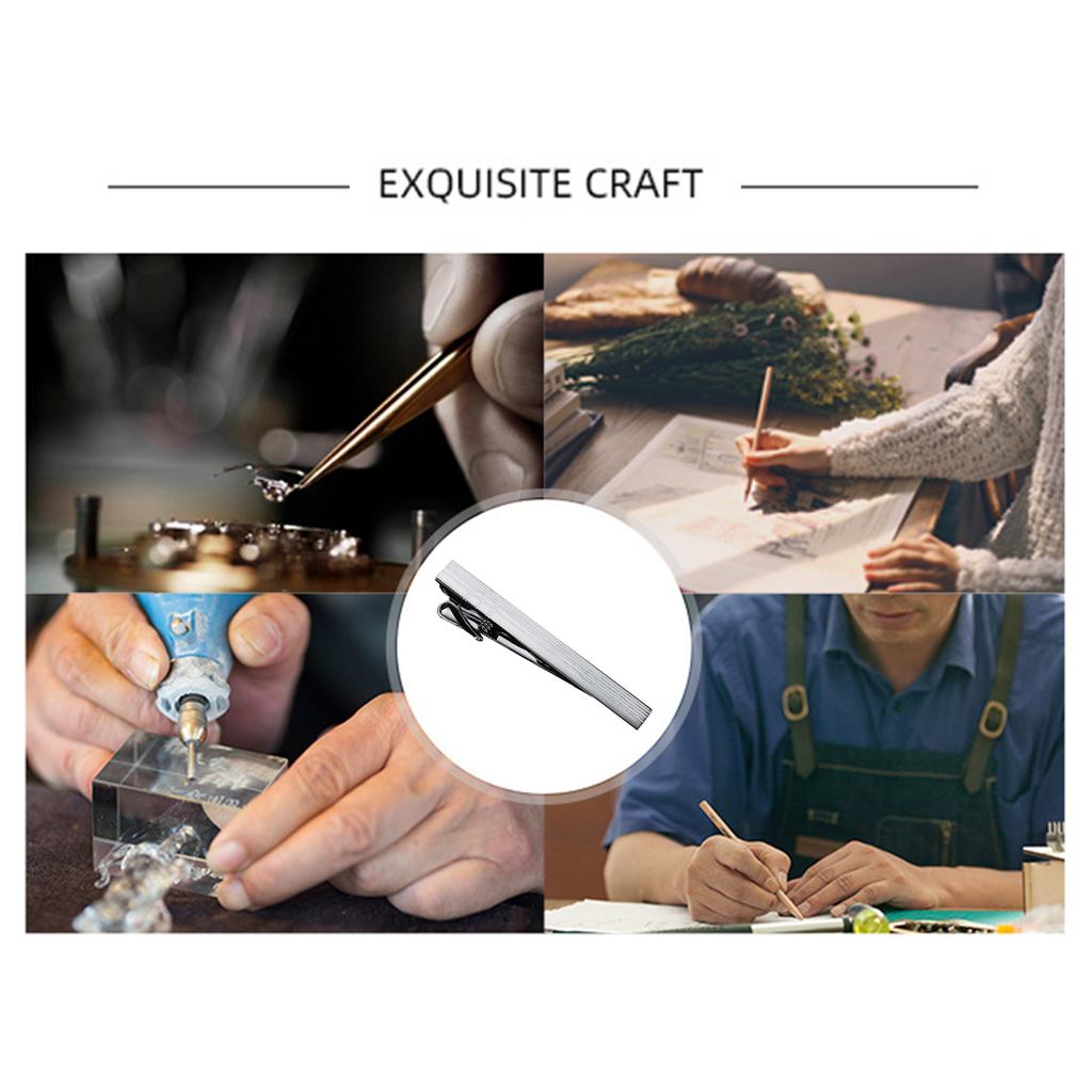 Fashion Business Men's Tie Clip Simple Electroplating Polishing Non-allergic Collar Clip Suit Tie