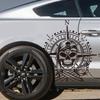 Большая пиратская компасная наклейка на автомобиль с черепом, декаль, морская роза ветров, декор кузова, двери, капота, бампера автомобиля, виниловый декор