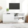VidaXL TV Stand High Gloss White 80x35x36.5 Cm Engineered Wood 811478