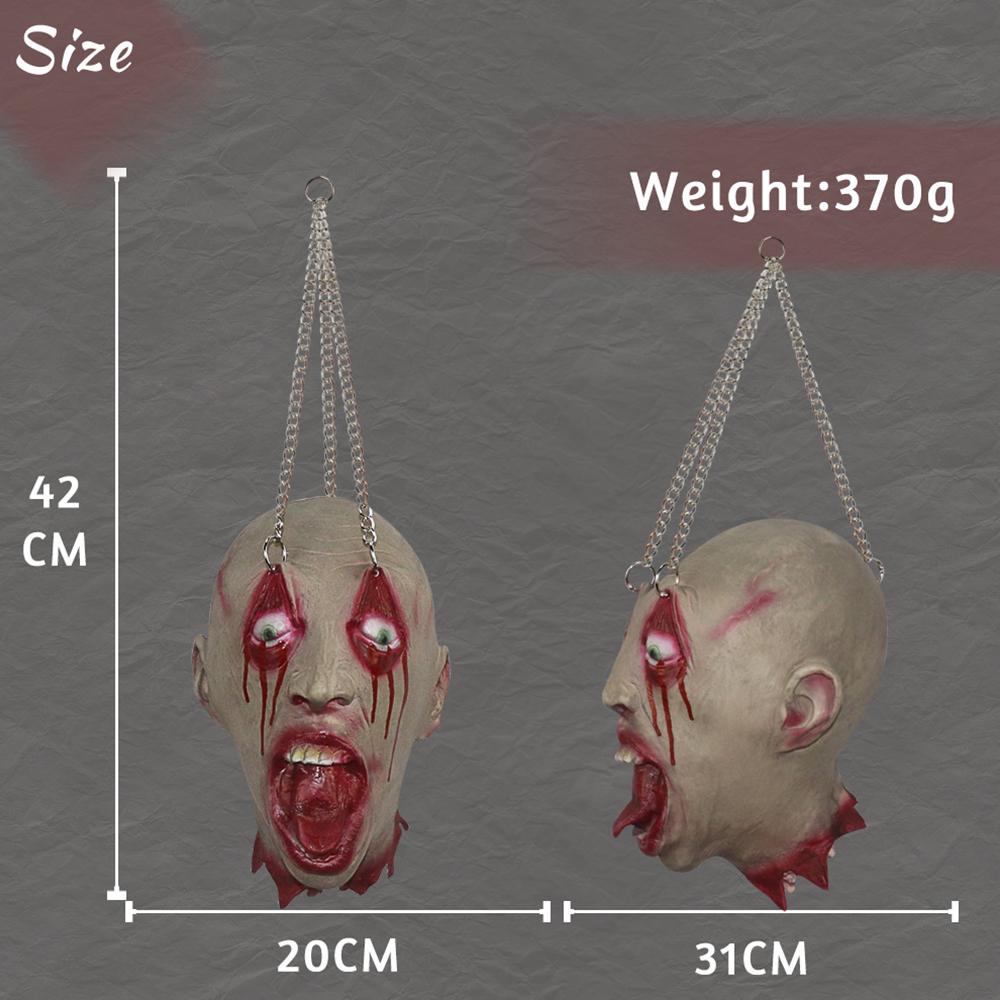 Цепь Голова зомби Отрубленная голова зомби для реквизита на Хэллоуин