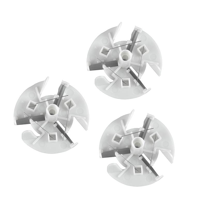 Набор из 3 круглых лезвий для удаления катышков с пластиковым и металлическим дизайном для эффективного ухода за одеждой